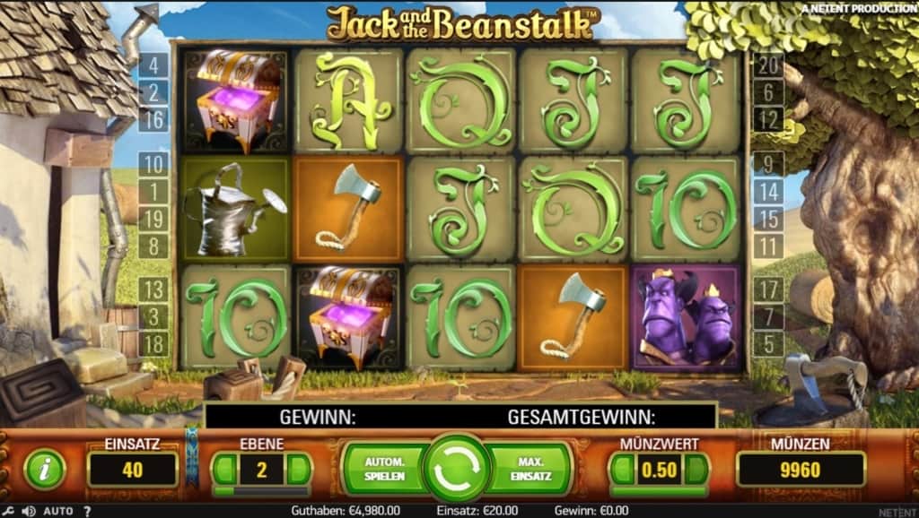 Jack and the Beanstalk Netent Casino Spielübersicht